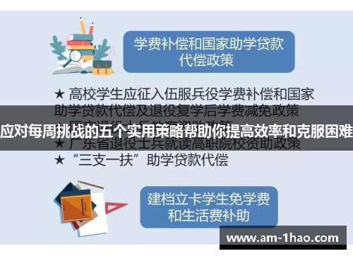 应对每周挑战的五个实用策略帮助你提高效率和克服困难