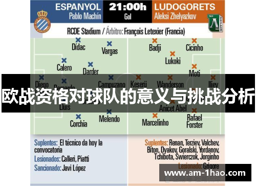 欧战资格对球队的意义与挑战分析 欧战资格对球队的意义与挑战分析